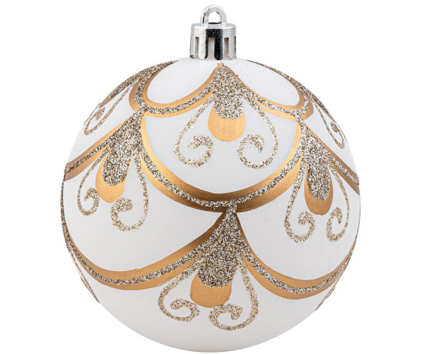 Χρυσή Πλαστική Χριστουγεννιάτικη Μπάλα 10cm (ΣΕΤ 4 ΤΜΧ)